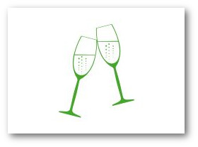 Bild - Grusskarte Champagner-Gruss