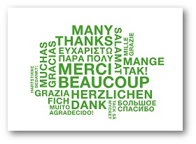 Bild - Grusskarte Merci Karte